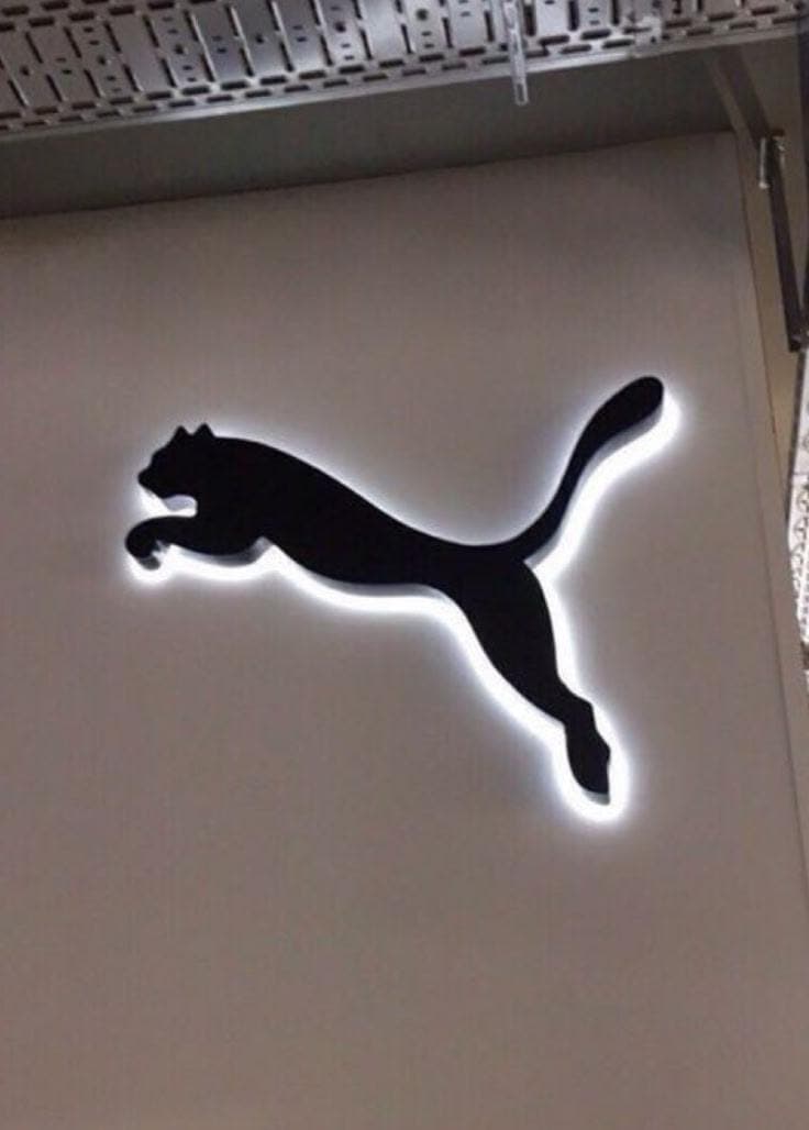 Silueta de felino con iluminación posterior blanca